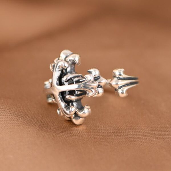 Silver Cross Patonce Ring