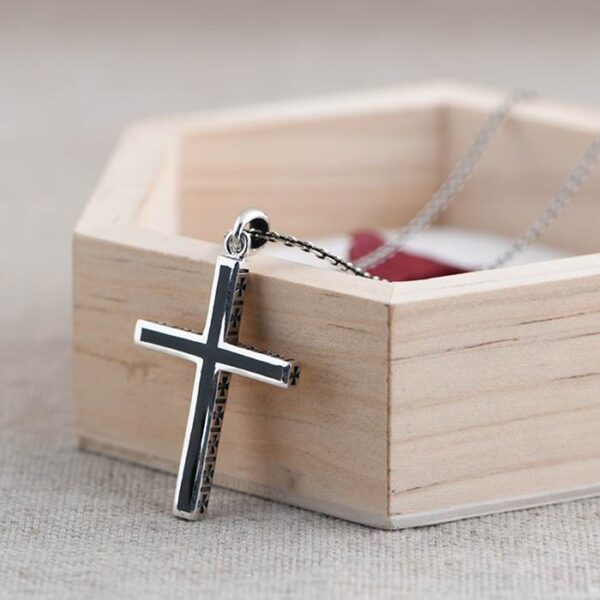 Silver Simple Cross Pendant Necklace