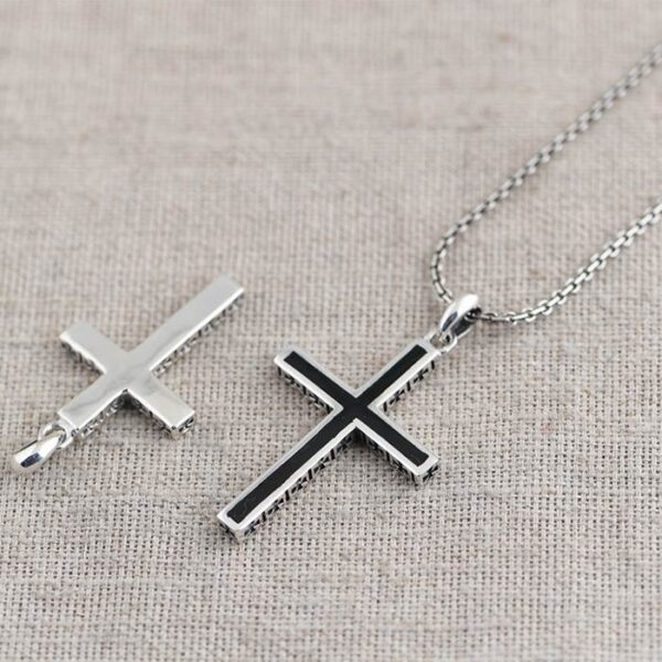 Silver Simple Cross Pendant Necklace