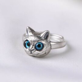 Sliver Cute Cat Ring