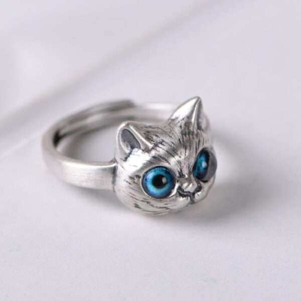 Sliver Cute Cat Ring