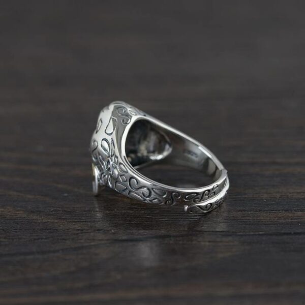 Sterling Silver Cat Head Ring