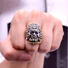 Sterling Silver Demon Ring With Braid