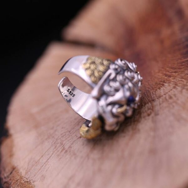 Sterling Silver Demon Ring With Braid