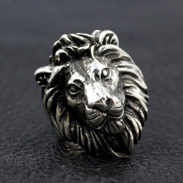 Sterling Silver Lion Head Ring