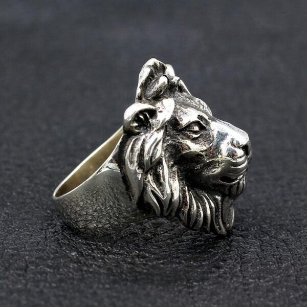 Sterling Silver Lion Head Ring