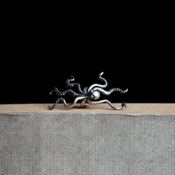 Sterling Silver Octopus Ear Cuff