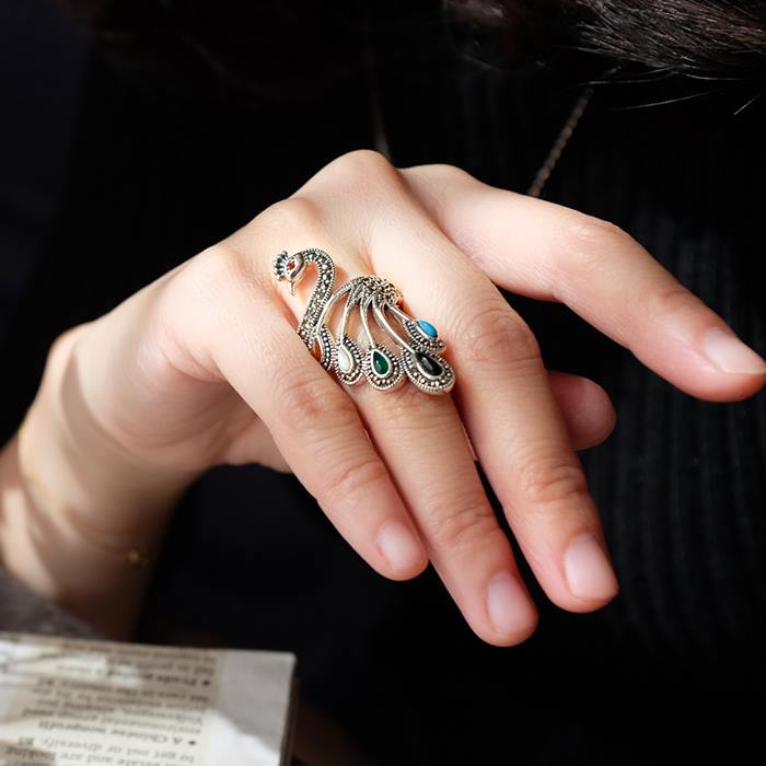 Owl Sterling Silver Adjustable Ring