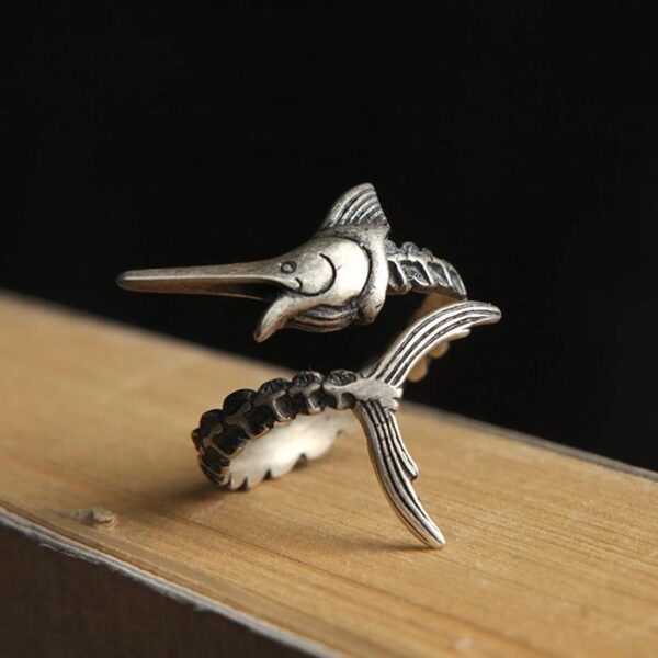 Sterling Sliver Sailfish Wrap Ring