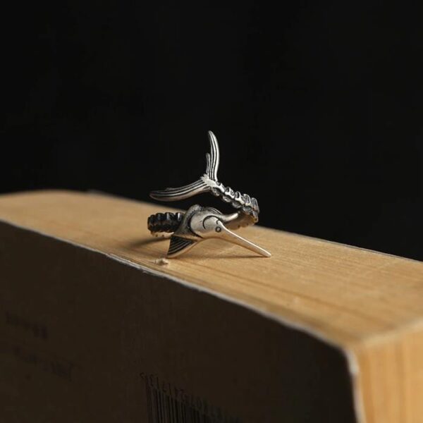 Sterling Sliver Sailfish Wrap Ring