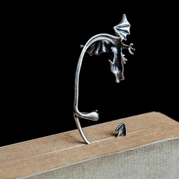 Womens Large 925 Silver Pterosaur Cuff Earring