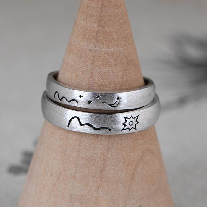 Yasmin Jewelry - Latest Design Couple Ring Blue Stone... | Facebook