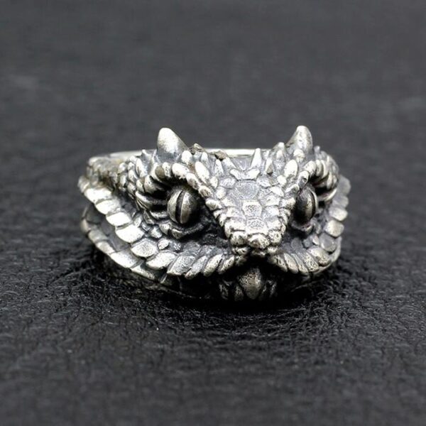 Sterling Silver Snake Head Ring