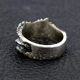 Sterling Silver Snake Head Ring