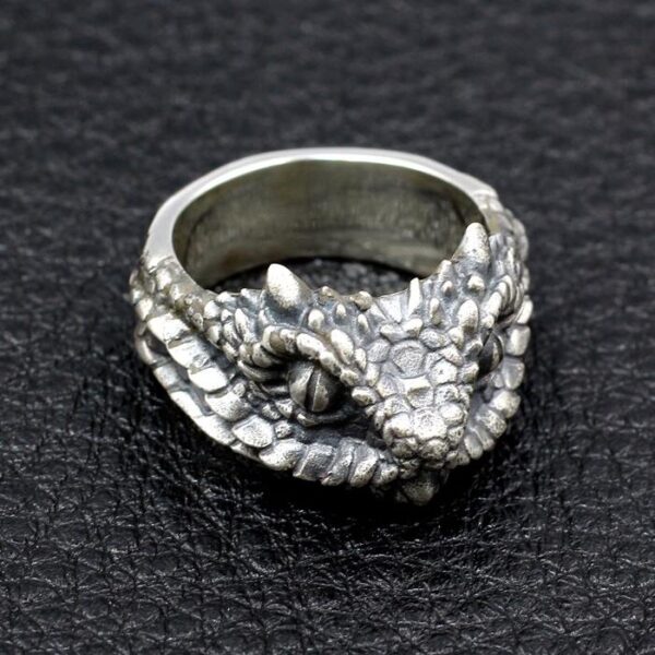 Sterling Silver Snake Head Ring