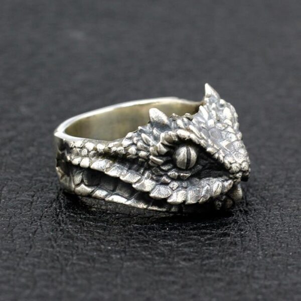 Sterling Silver Snake Head Ring