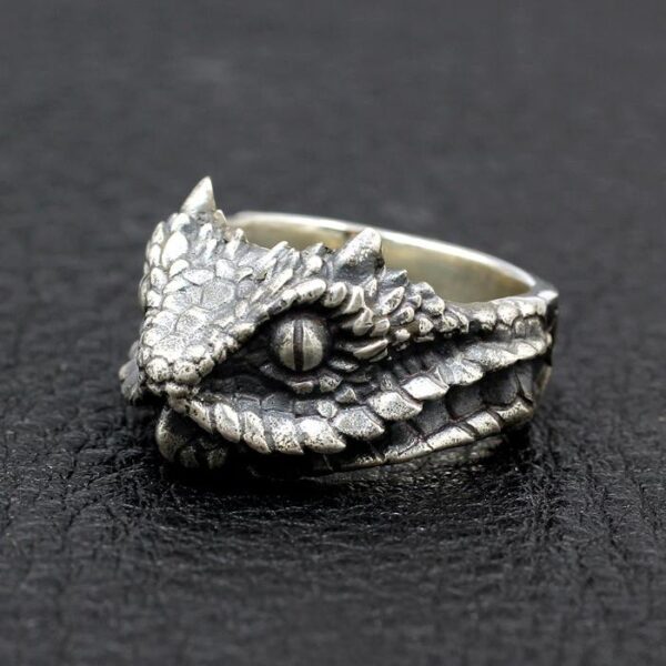 Sterling Silver Snake Head Ring