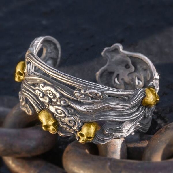 Skull Wide Cuff Bracelet