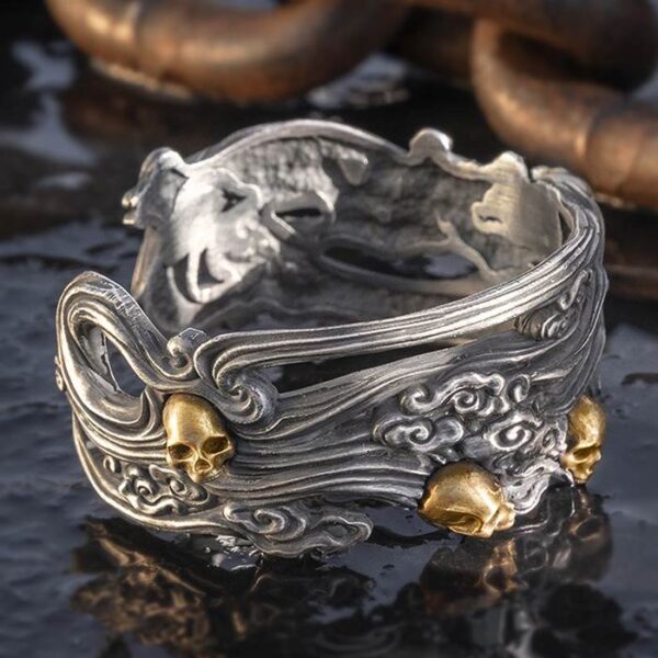 Skull Wide Cuff Bracelet