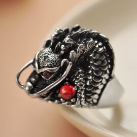 Sterling Silver China Dragon Ring