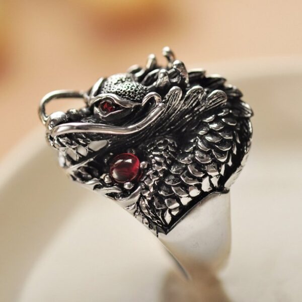 Sterling Silver China Dragon Ring