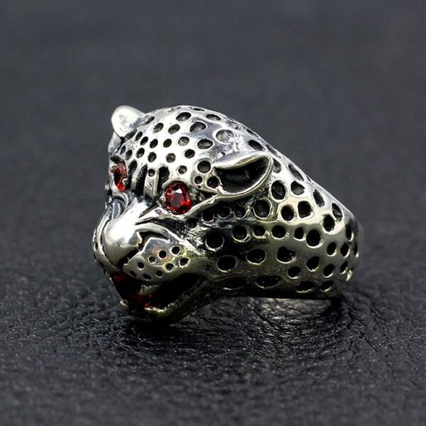 Sterling Silver Leopard Ruby Ring