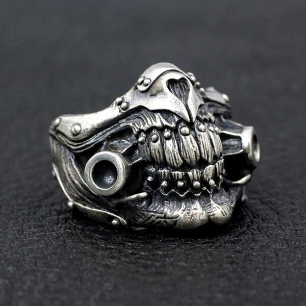 Sterling Silver Mad Max Toecutter Mask Ring