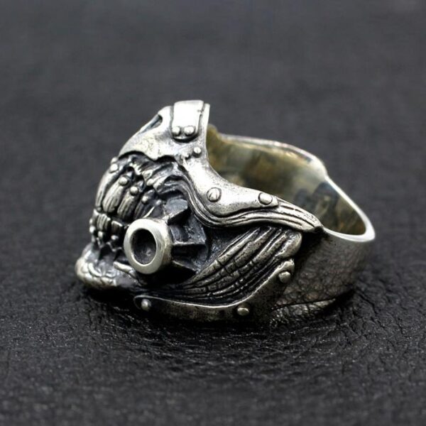 Sterling Silver Mad Max Toecutter Mask Ring