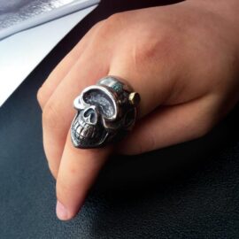 Sterling Silver One-Eyed Skull Ring