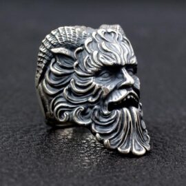 Mens Sterling Silver Greek Mythology Shepherd Pan Ring