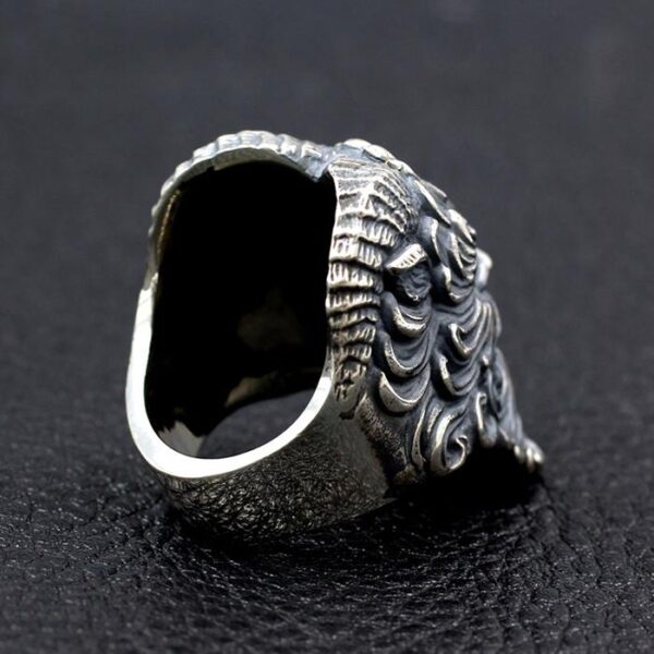 Mens Sterling Silver Greek Mythology Shepherd Pan Ring