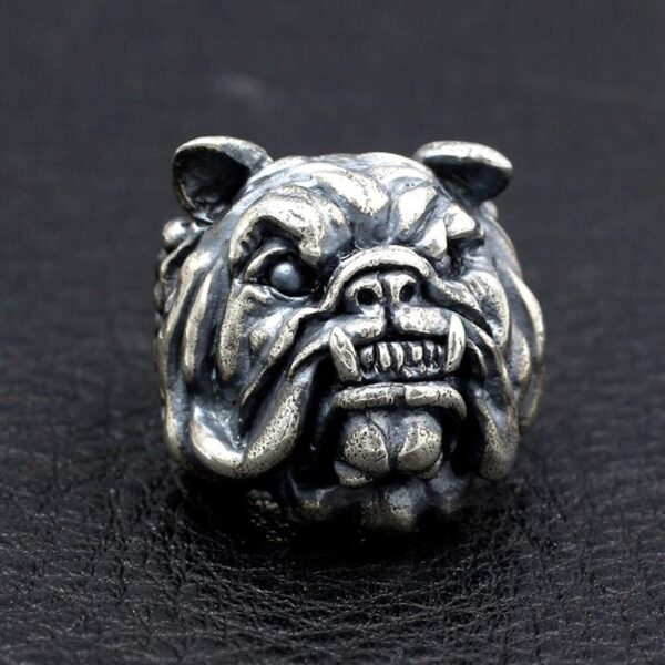 Sterling Silver Pug Dog Ring