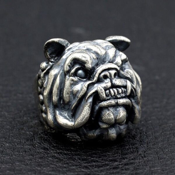 Sterling Silver Pug Dog Ring