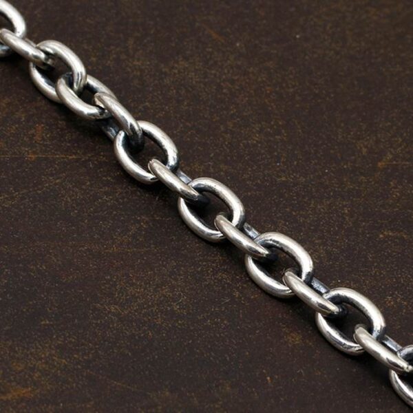 Small Silver Skull Chain Bracelet