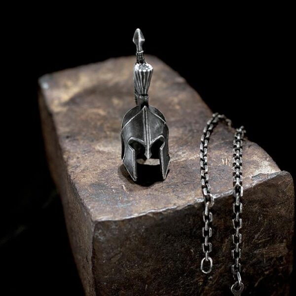 Spartan Helmet Pendant Necklace