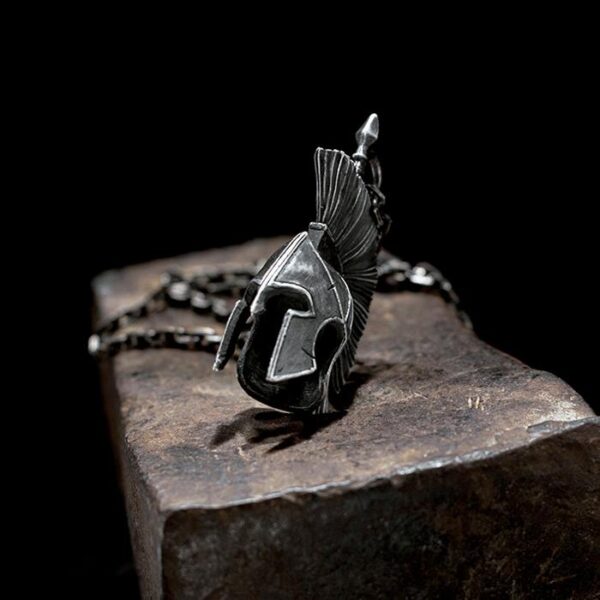 Spartan Helmet Pendant Necklace