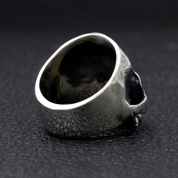 Sterling Silver Half Jaw Skull Ring