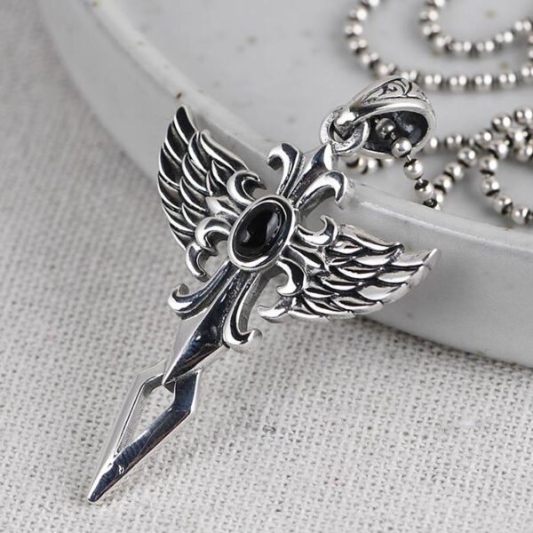 Cross Wing Pendant Necklace