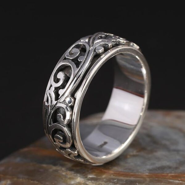 Sterling Silver Arabesque Spinner Ring