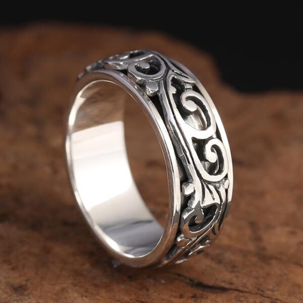 Sterling Silver Arabesque Spinner Ring