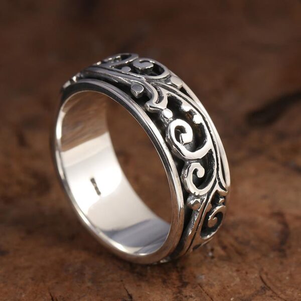 Sterling Silver Arabesque Spinner Ring