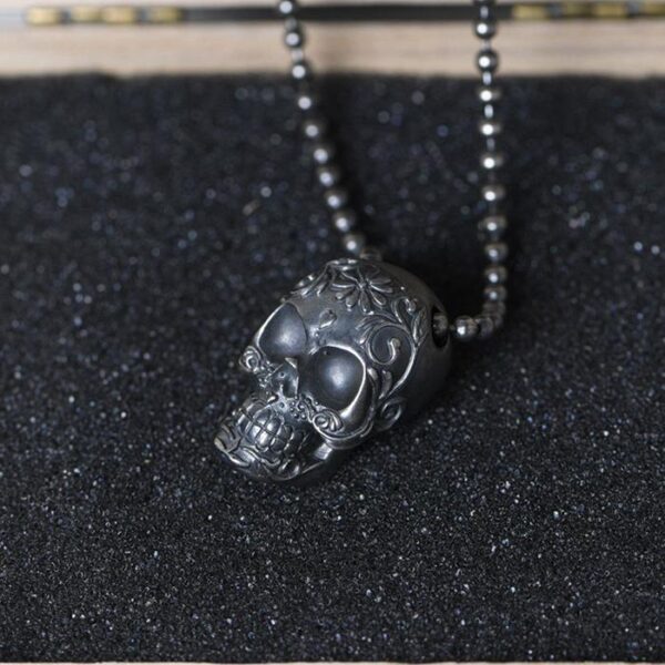 Flower Skull Necklace