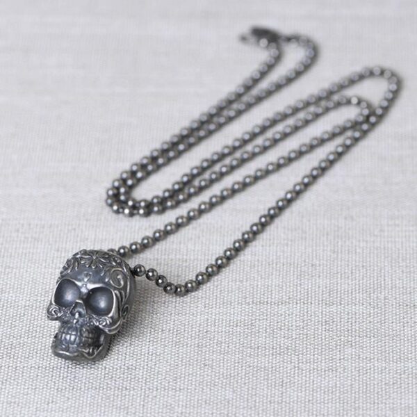 Flower Skull Necklace