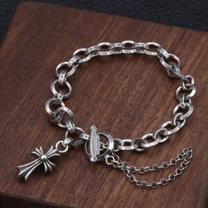 Silver Cross Patonce Bracelet