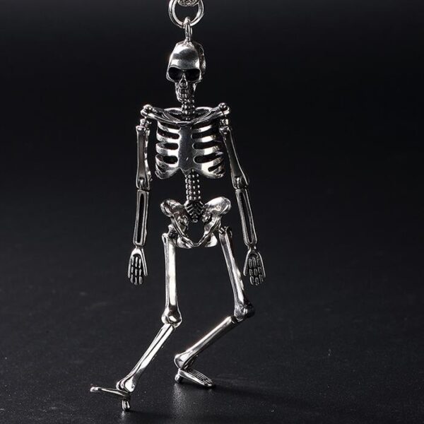Silver Skeleton Pendant Necklace