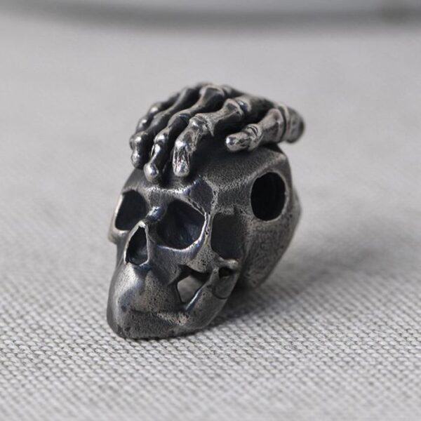 Silver Skull Hand Charm