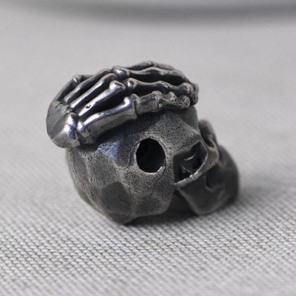 Silver Skull Hand Charm