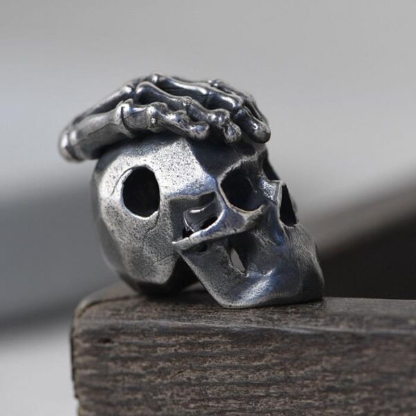 Silver Skull Hand Charm