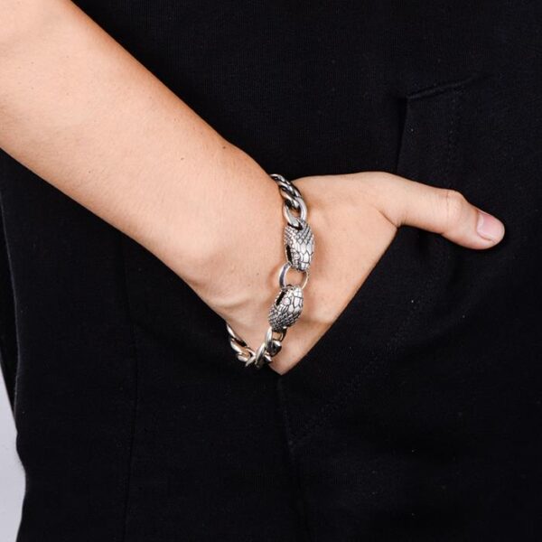 Snake Curb Chain Bracelet