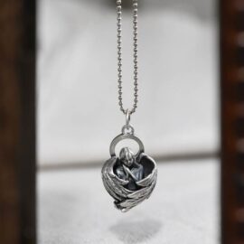 Sterling Silver Angel Wing Pendant Necklace